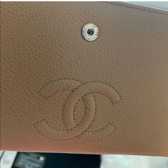 Chanel L-zip CC Leather Pocket Wallet Dark Beige NWT - Picture 13 of 16